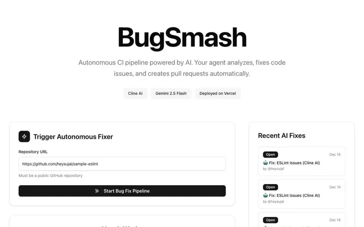 BugSmash home page